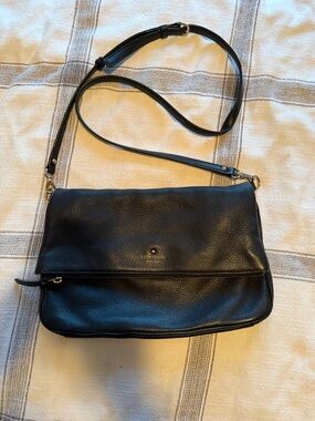kate spade Black Pebbled Leather Crossbody Bag - larger size